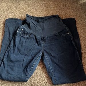 Indigo blue maternity jeans